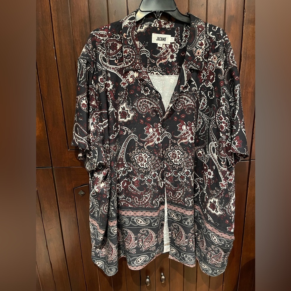 Jacadi Black and Red Paisley Blouse